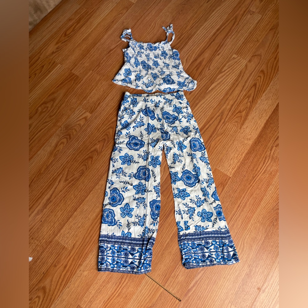 btween Blue and White Kids Matching Set